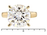 Pre-Owned Moissanite 14k Yellow Gold Over Silver Ring 7.75ctw DEW
