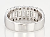 Pre-Owned Moissanite Fire™ 1.60ct Diamond Equivalent Weight Baguette & Round Platineve™ Band