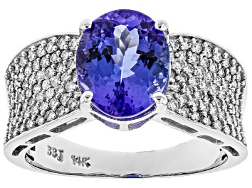 Picture of Pre-Owned Blue Tanzanite 14k White Gold Ring 3.65ctw