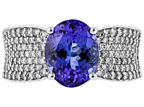 Pre-Owned Blue Tanzanite 14k White Gold Ring 3.65ctw