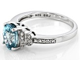 Pre-Owned Blue Cambodian Zircon Sterling Silver Ring 2.52ctw