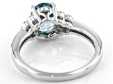 Pre-Owned Blue Cambodian Zircon Sterling Silver Ring 2.52ctw