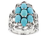 Pre-Owned Blue Sleeping Beauty Turquoise Sterling Silver Ring .20ctw