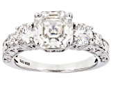Pre-Owned Moissanite Platineve ring 3.74ctw DEW