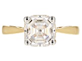 Pre-Owned Moissanite 14k Yellow Gold Ring 2.96ctw DEW