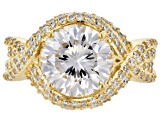 Pre-Owned Cubic Zirconia 18K Yellow Gold Over Silver Ring 7.75ctw