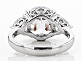 Pre-Owned White Cubic Zirconia Rhodium Over Silver Ring 10.01ctw