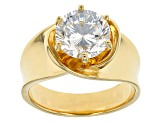 Pre-Owned Cubic Zirconia 18k Yellow Gold Over Silver Ring 4.59ct (2.75ct DEW)