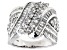 Pre-Owned Cubic Zirconia Rhodium Over Sterling Silver Ring 4.80ctw (3.14ctw DEW)