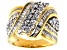 Pre-Owned Cubic Zirconia 18k Yellow Gold Over Sterling Silver Ring 4.80ctw (3.14ctw DEW)