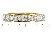 Pre-Owned White Cubic Zirconia 18k Yg Over Sterling Silver Rings Set Of 4 10.73ctw