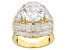 Pre-Owned Cubic Zirconia 18k Yellow Gold Over Silver Ring 15.53ctw (8.75ctw DEW)