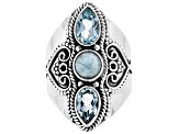 Pre-Owned Blue Topaz Sterling Silver Ring 2.40ctw