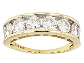 Pre-Owned Moissanite 14k Yellow Gold Ring 1.98ctw D.E.W