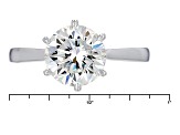 Pre-Owned Moissanite Fire® 2.70ct Diamond Equivalent Weight Round Platineve™ Solitaire Ring