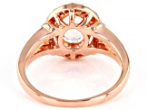Pre-Owned Pink morganite 18k rose gold over silver ring 1.70ctw
