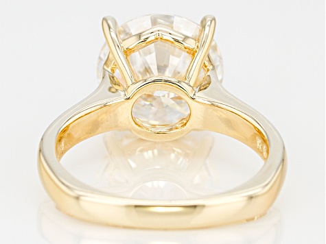 Pre-Owned Moissanite 14k Yellow Gold Over Silver Ring 6.13ct DEW
