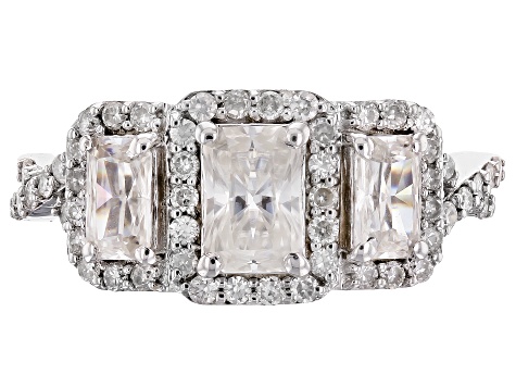 Pre-Owned Moissanite Platineve™ Ring 1.88ctw DEW