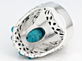 Pre-Owned Blue turquoise sterling silver ring