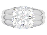 Pre-Owned Moissanite Platineve Ring 5.81ct DEW.
