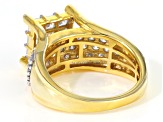 Pre-Owned White Cubic Zirconia 18k Yellow Gold Over Silver Ring 4.45ctw