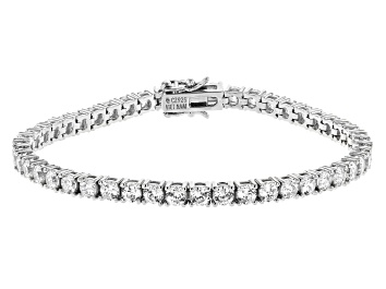 Picture of Pre-Owned White Cubic Zirconia Platinum Over Sterling Silver Bracelet 15.00ctw