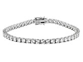 Pre-Owned White Cubic Zirconia Platinum Over Sterling Silver Bracelet 15.00ctw