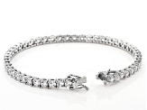 Pre-Owned White Cubic Zirconia Platinum Over Sterling Silver Bracelet 15.00ctw