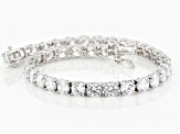 Pre-Owned White Cubic Zirconia Rhodium Over Sterling Silver Bracelet 24.00ctw