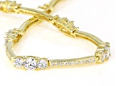 Pre-Owned White Cubic Zirconia 14k Yellow Gold Over Sterling Silver Bracelet 6.40ctw