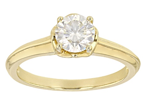 Pre-Owned Moissanite 14k Yellow Gold Over Silver Ring 1.00ct DEW