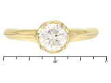 Pre-Owned Moissanite 14k Yellow Gold Over Silver Ring 1.00ct DEW