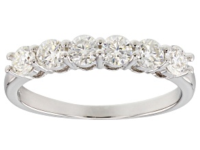 Pre-Owned Moissanite Fire® .96ctw Diamond Equivalent Weight Round Platineve™ Ring