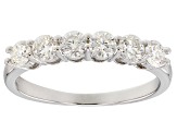 Pre-Owned Moissanite Fire® .96ctw Diamond Equivalent Weight Round Platineve™ Ring