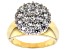 Pre-Owned Cubic Zirconia 18k Yellow Gold Over Silver Ring 3.80ctw (2.09ctw DEW)