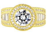 Pre-Owned White Cubic Zirconia 18k Yellow Gold Over Sterling Silver Jewelery Set 13.00ctw