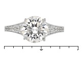 Pre-Owned White Cubic Zirconia Platineve Ring With Guard 5.11ctw