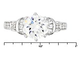 Pre-Owned White Cubic Zirconia Rhodium Over Sterling Silver Ring 2.63ctw