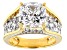 Pre-Owned Cubic Zirconia Rhodium & 18k Yellow Gold Over Silver Ring 9.91ctw