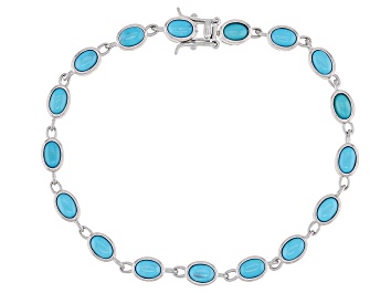 Picture of Pre-Owned Blue Sleeping Beauty Turquoise Sterling Silver Bracelet