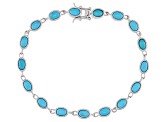 Pre-Owned Blue Sleeping Beauty Turquoise Sterling Silver Bracelet