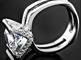 Pre-Owned Cubic Zirconia Rhodium Over Silver Ring 3.60ctw