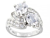 Pre-Owned Bella Luce 5.55ctw Round, Tapered Baguette White Cz .925 Sterling Silver Ring