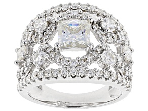 Pre-Owned Moissanite Platineve Ring 3.16ctw D.E.W