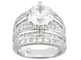 Pre-Owned Womens Engagement Style Ring White Cubic Zirconia 9ctw Platineve