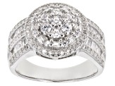 Pre-Owned White Cubic Zirconia Sterling Silver Ring 2.00ctw