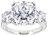 Pre-Owned Cubic Zirconia Rhodium Over Sterling Silver Ring 14.87ctw (8.63ctw DEW)