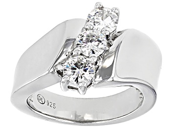 Picture of Pre-Owned Moissanite Ring Platineve™ 1.00ctw DEW.