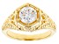 Pre-Owned Moissanite 14k Yellow Gold Over Silver Ring 1.00ct DEW