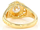 Pre-Owned Moissanite 14k Yellow Gold Over Silver Ring 1.00ct DEW